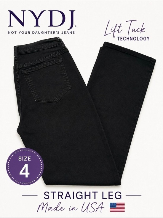 Not Your Daughter's Denim - Not Your Daughter's black jeans, size 4 lift Tuck technology straight leg